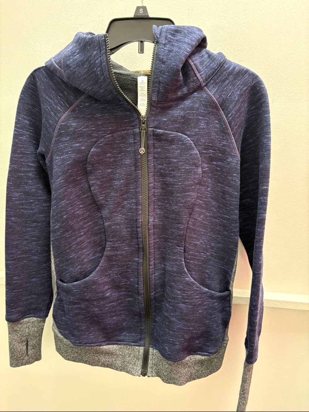 lululemon athletica Heathered Navy Zip Hoodie